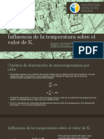 Influencia de La Temperatura Sobre K