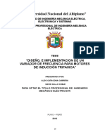 Tesis - Diseño, e Implementacion de Un Variador de Frecuencia para Motores de Inducción Trifasica