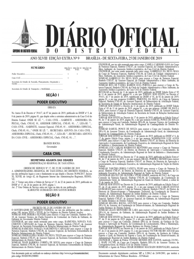 Nomeações e Exonerações no DF | PDF | Polícia | Polícia