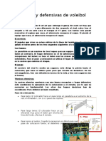 Tecnicas Defensivas y Ofensicas de Voleibol