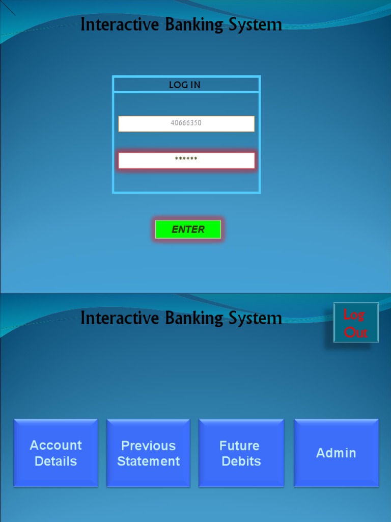 Interactive Banking System Overview | PDF | Banks | Financial Services