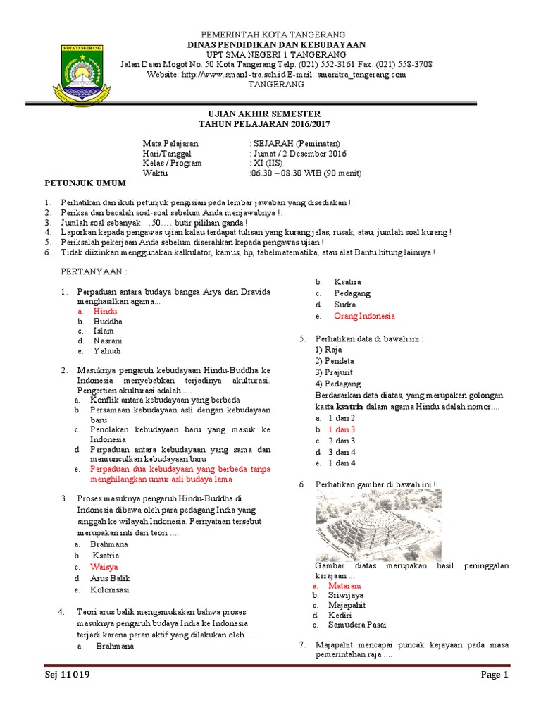 Soal Sejarah Kebangkitan Nasional Kls Xi 3