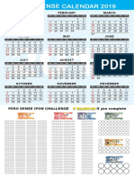 PesoSense Ipon Challenge 2019 Calendar