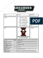 40K RPG Character Sheet