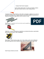 B. Common Tools Used in Carpentry