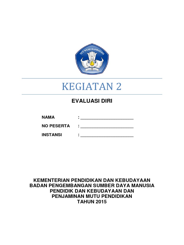 Evaluasi Diri Guru untuk PKB 2015 | PDF | Karier & Perkembangan