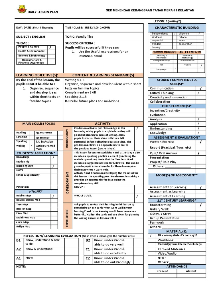 Family Ties Lesson 9 Writing 2 Pdf Creativity Educational Technology