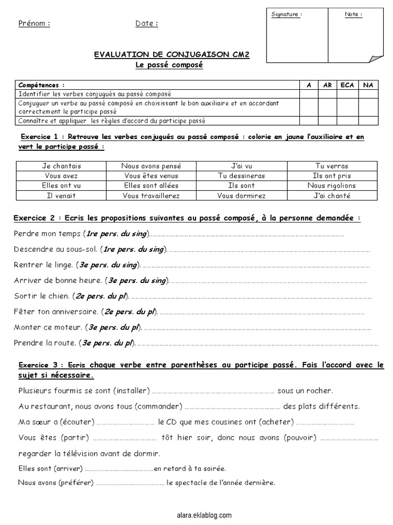 Exercices Accord Participe Passé 6ème à Imprimer 4x4RnccstlblTLTXPagRydl4edk PDF | PDF | Syntaxe | Grammaire