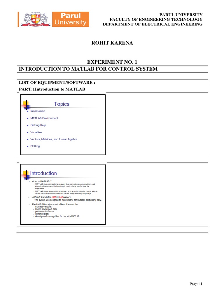 MATLAB for Control Systems and Simulink | PDF | Control Theory ...