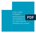 Cap 15189 Measurement Uncertainty Guideline Laboratories