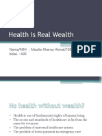 Health Is Real Wealth