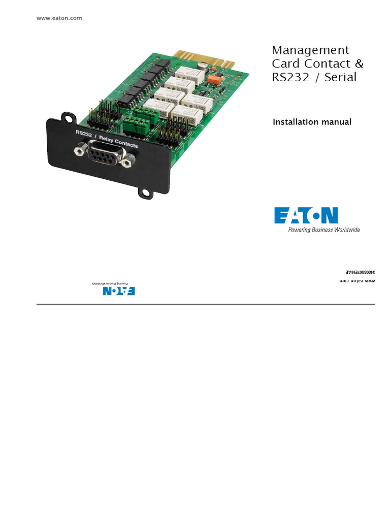 Eaton Relay Card Ms User Guide PDF PDF Direct Current Electrical