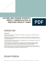 Culture and Gender Diversity Impact Communication in Pakistani Project Teams