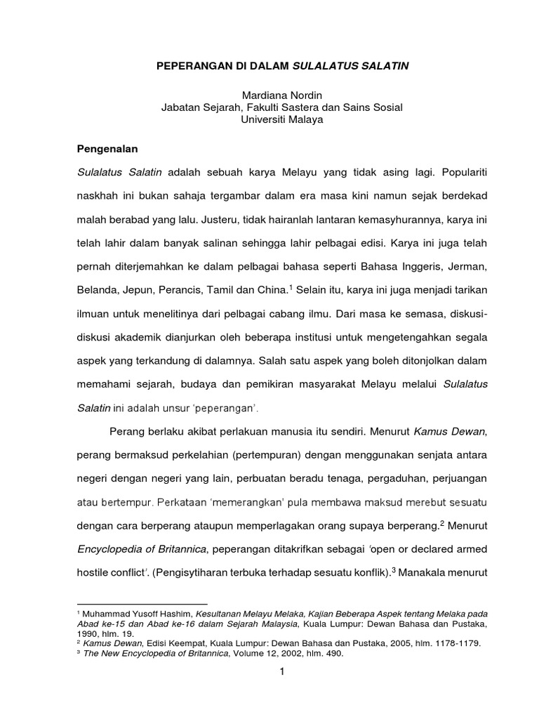 Mardiana Peperangan Di Dalam Sulalatus Salatin  PDF