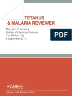 Rabies, Malaria, Tetanus PSBIM Review 2014