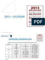 Calendar Certificare Tehnica - English - Aprobat 2013