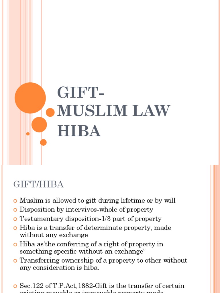 GiftMuslim Law Hiba Download Free PDF Property Ownership
