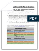 General MSME Frequently Asked Questions: Manufacturing Sector