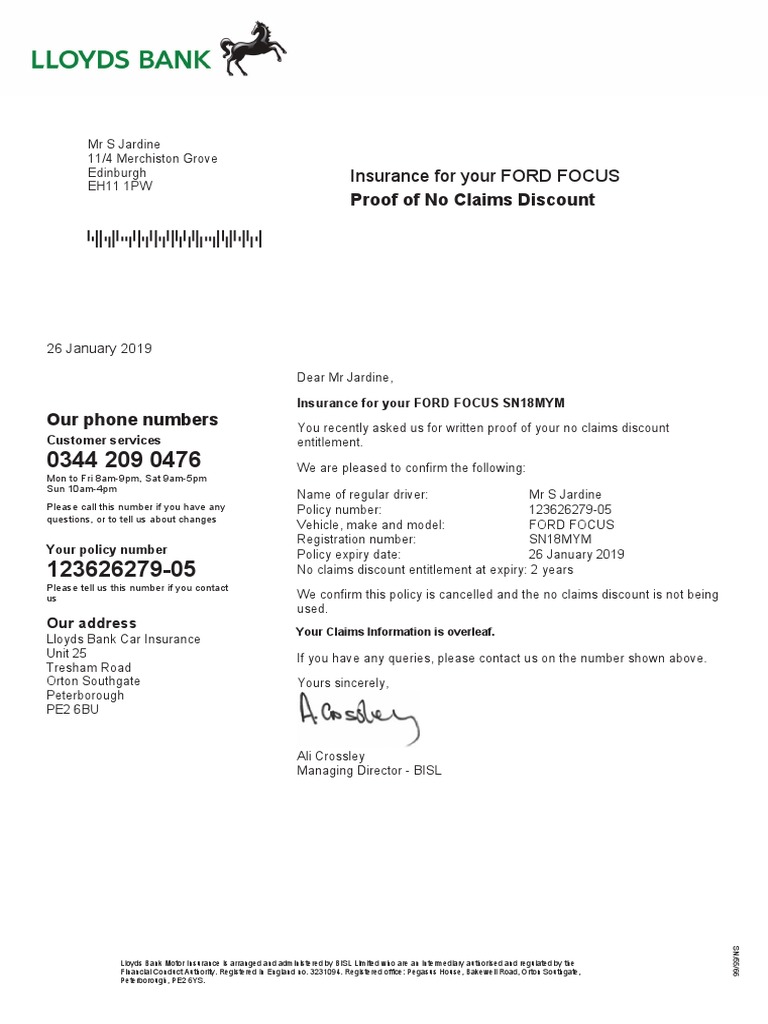 Ncd Proof Pdf Vehicle Insurance Wheeled Vehicles