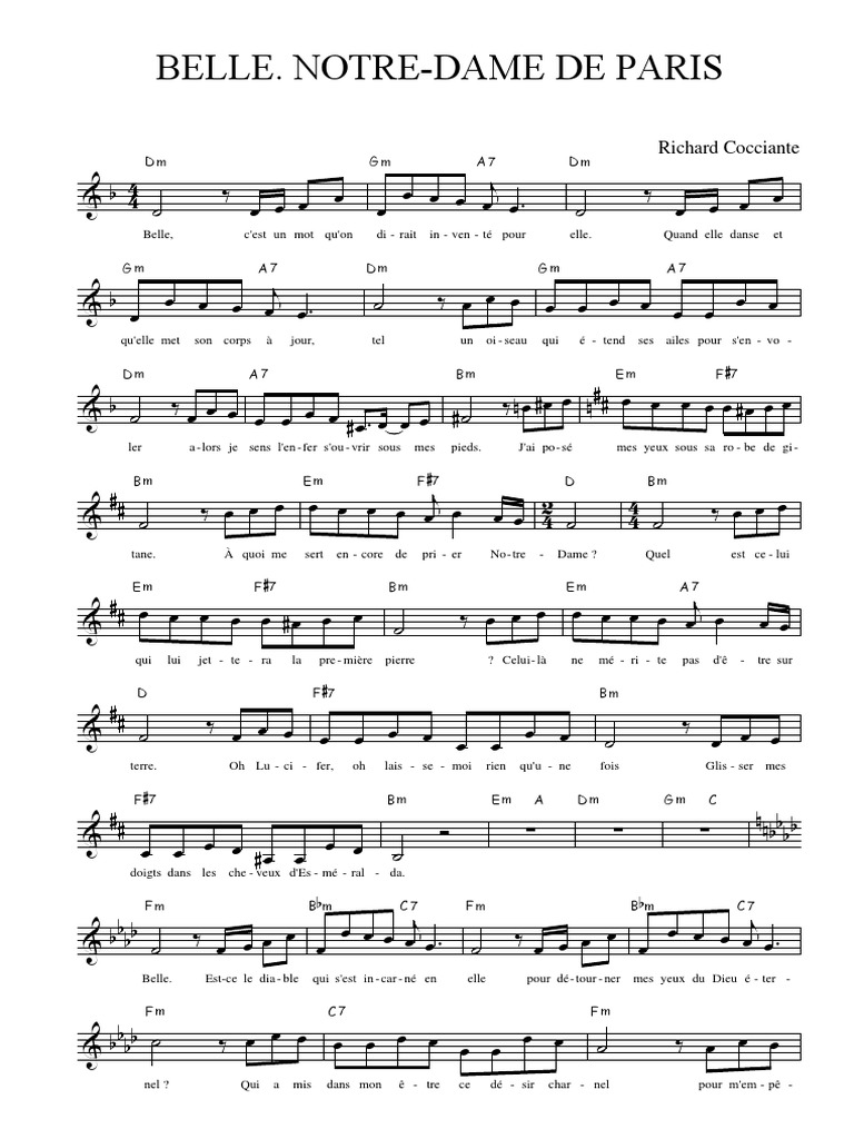 Belle NotreDame de Paris PDF Le Bossu de NotreDame