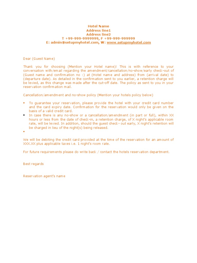 Hotel Retention Charge Notification | PDF | Finance & Money Management