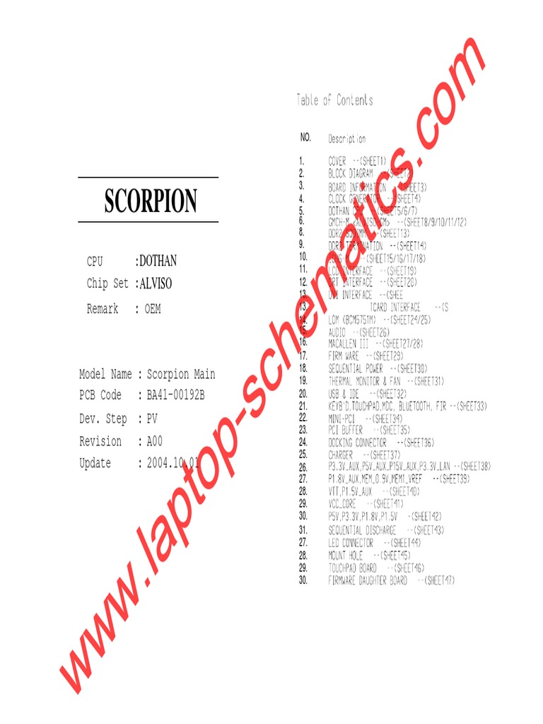 Samsung Laptop Motherboard Schematic Diagram | PDF | Computer Related ...