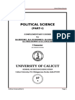 School of Distance Education Political Science Course