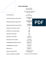 Ratios Financieros