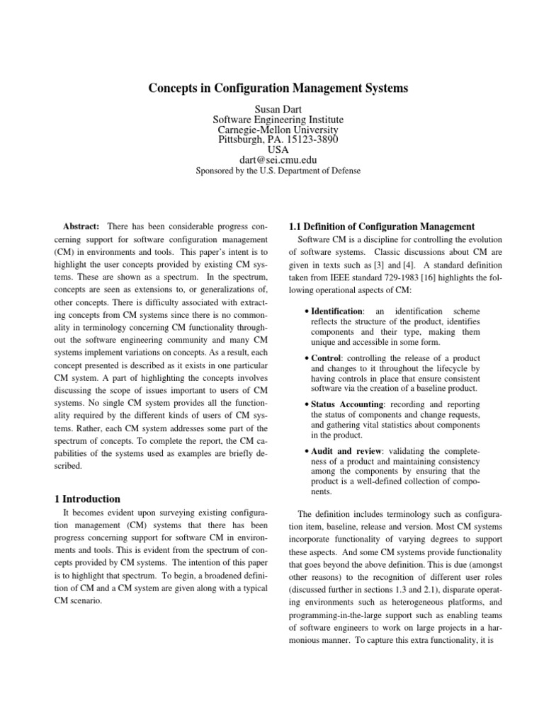 Concepts in Software Configuration Management | PDF | System | Business ...