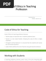 Code of Ethics in Teaching Profession