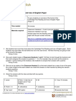 Overview of The Reading and Use of English Paper: Qualifications/first/exam-Update-For-2015