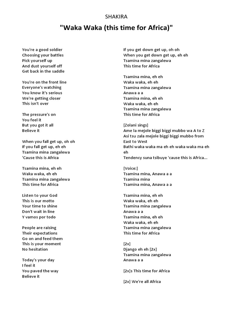 Wakawaka Lyric Pdf