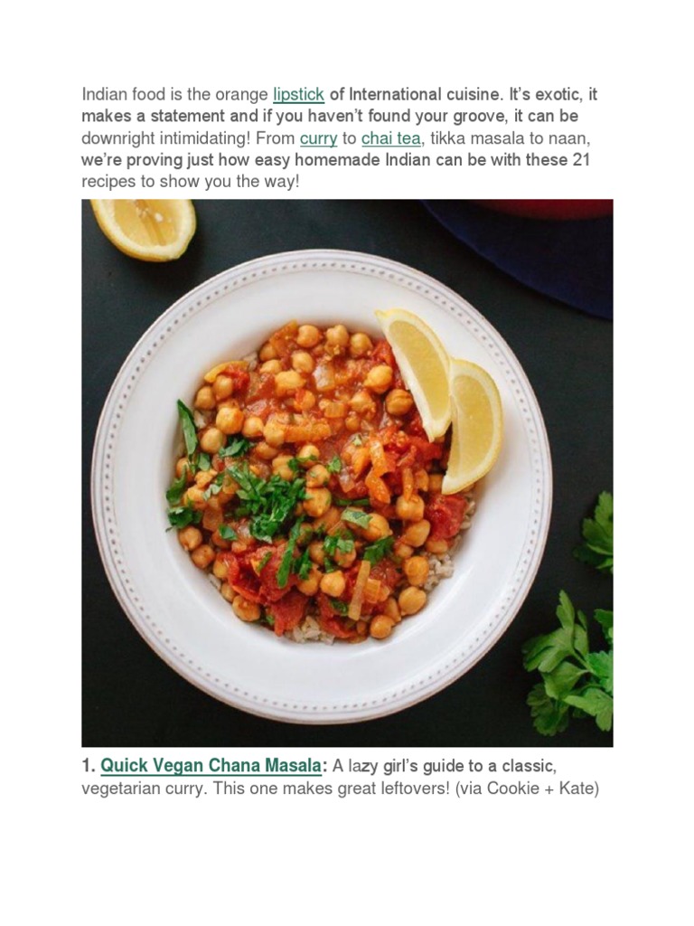 Indian Food Recipes | PDF | Indian Cuisine | Curry