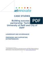 Case Studies Building Success On Partnership: Technical University of Delft and City of Delft