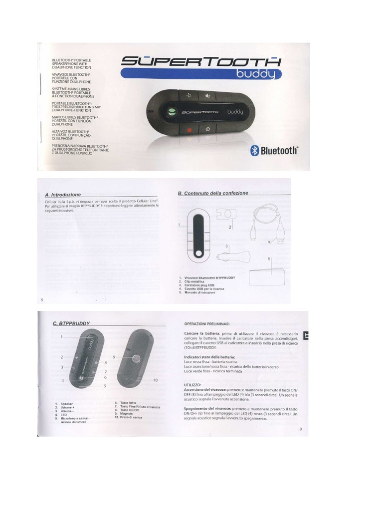 Manuale Utente Supertooth Buddy
