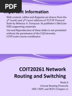 Unicast Routing Protocols (RIP, OSPF, and BGP)