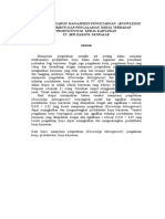 Analisis Pengaruh Manajemen Pengetahuan (Knowledge Management) Dan Pengalaman Kerja Terhadap Produktivitas Kerja Karyawan (Abstract)