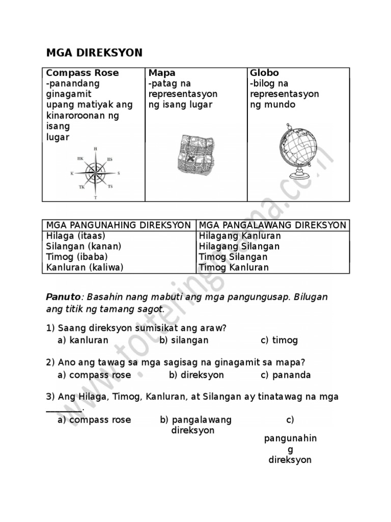 Ap2 Mga Direksyon