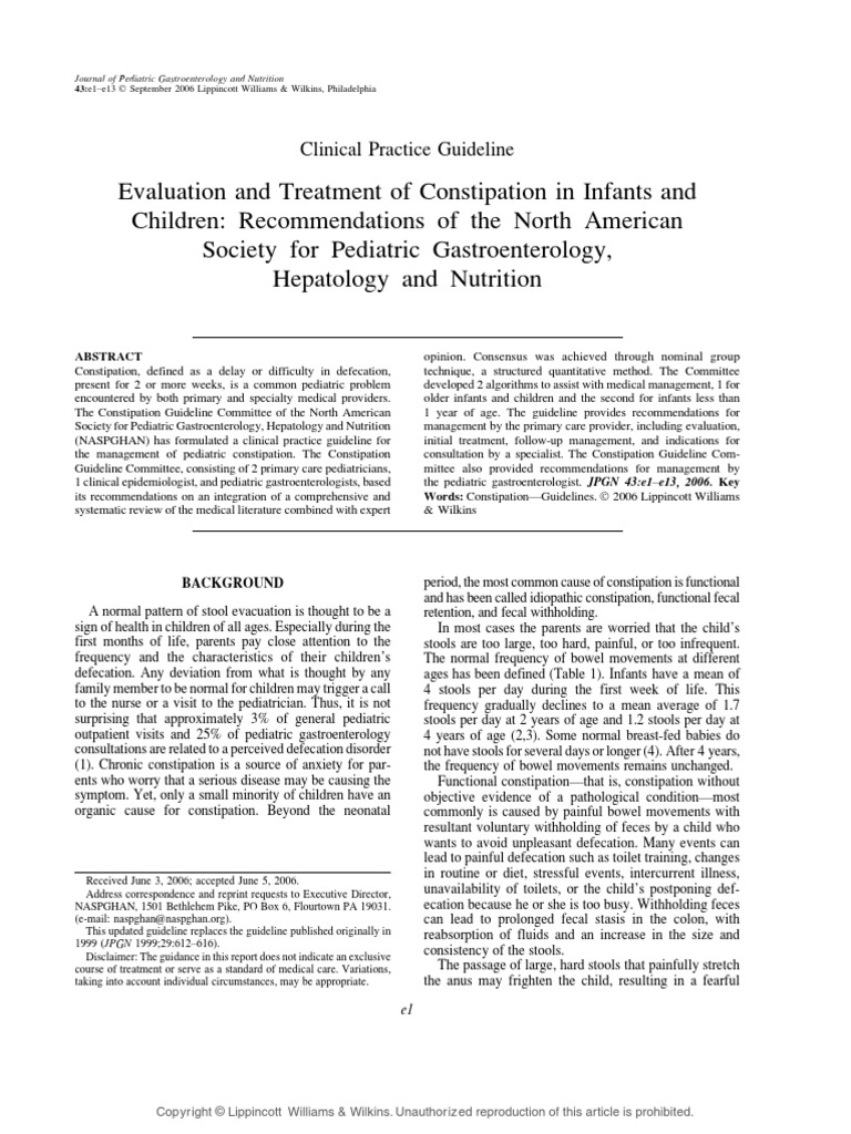 Constipation Guideline PDF | PDF | Constipation | Human Feces
