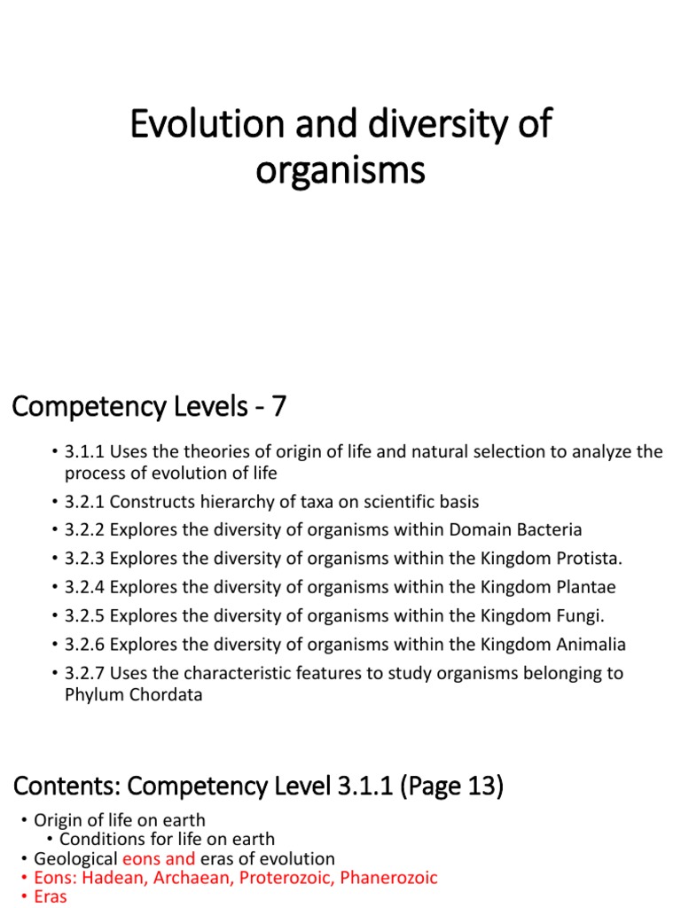 Evolution and Diversity of Life Forms | PDF | Abiogenesis | Cell (Biology)