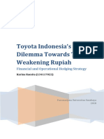 Toyota Indonesia's Dilemma Towards The Weakening Rupiah: Financial and Operational Hedging Strategy