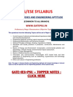 Ies/Ese Syllabus: Gate+Ies+Psu - Topper Notes: Click Here