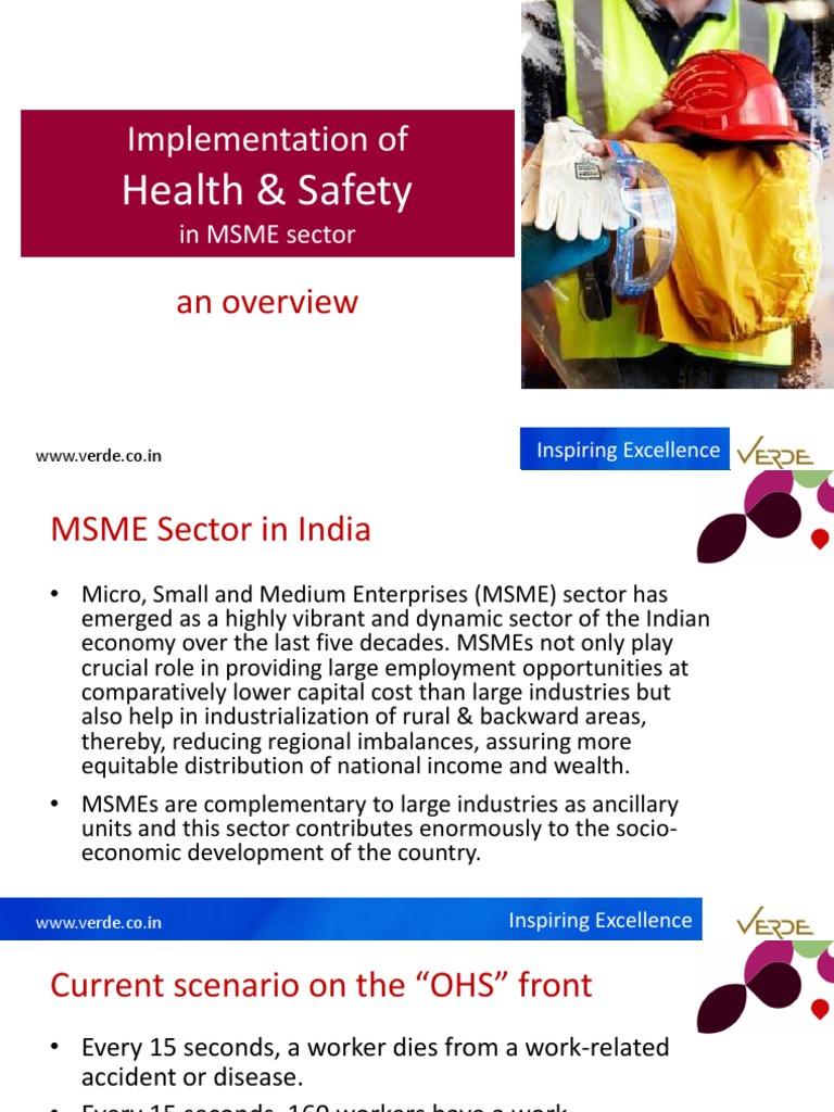 OHS Implementation in Indian MSMEs | PDF | Occupational Safety And ...