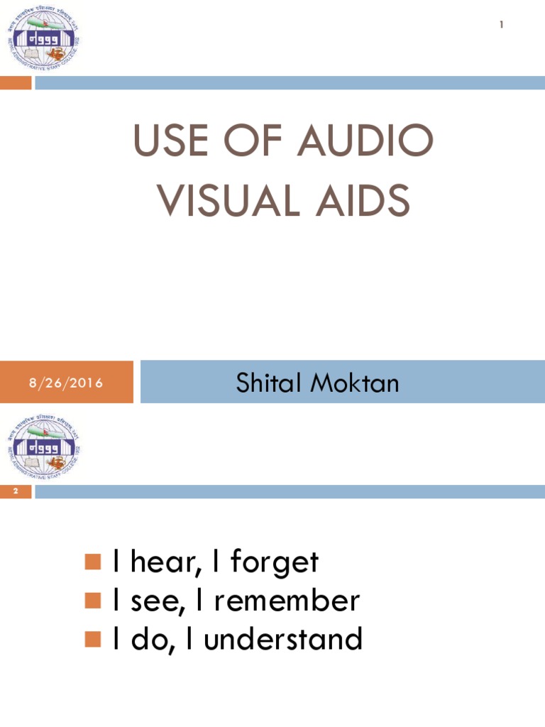 Use of Audio Visual Aids Shital Moktan PDF Typefaces Educational Technology