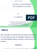 Pelatihan Dasar Kalibrasi Alkes