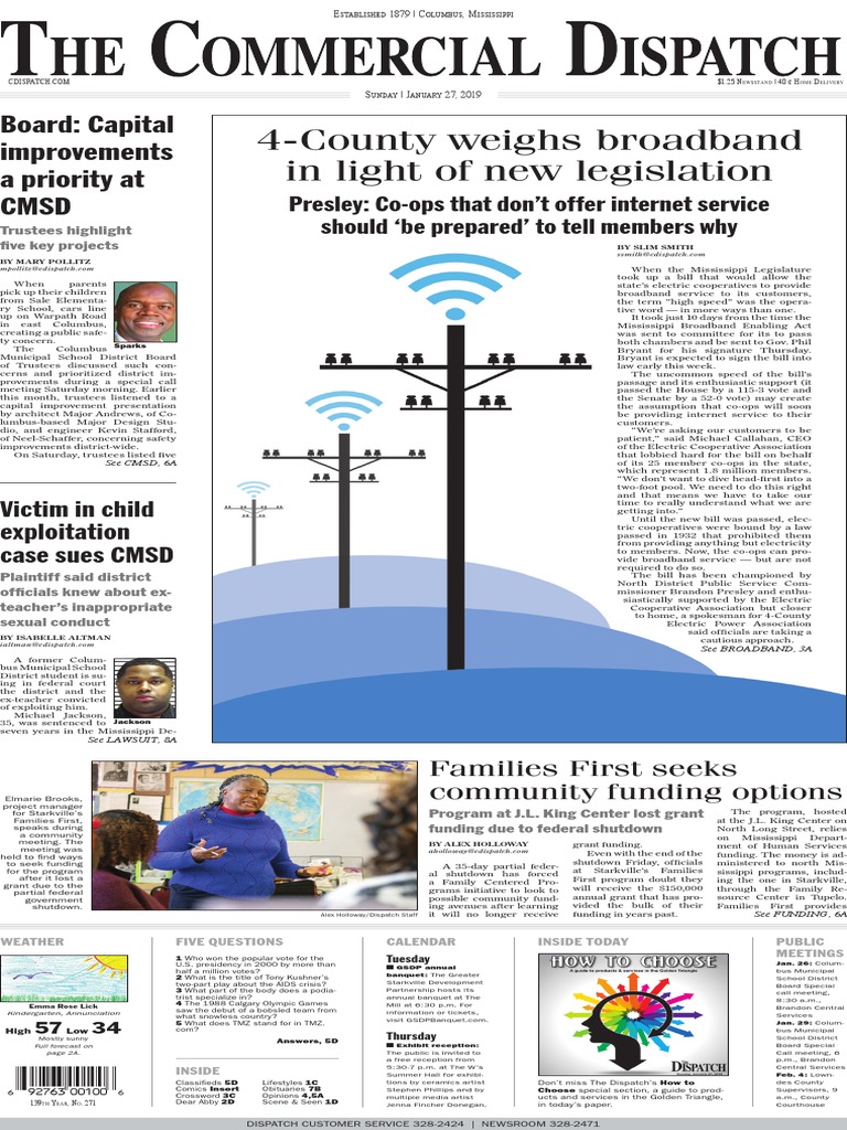 Commercial Dispatch Eedition 1-27-19 | PDF | Mississippi | Facebook