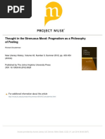 Thought in The Strenuous Mood: Pragmatism As A Philosophy of Feeling