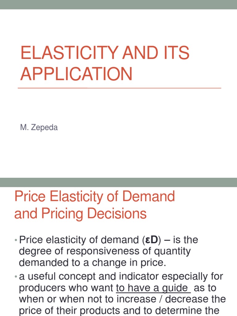 Understanding Demand Elasticity | PDF | Price Elasticity Of Demand | Demand