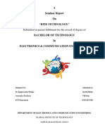 Submitted in Partial Fulfilment For The Award of Degree Of: A Seminar Report On "Rfid Technology"
