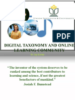 Digital Taxonomy and Online Learning Community